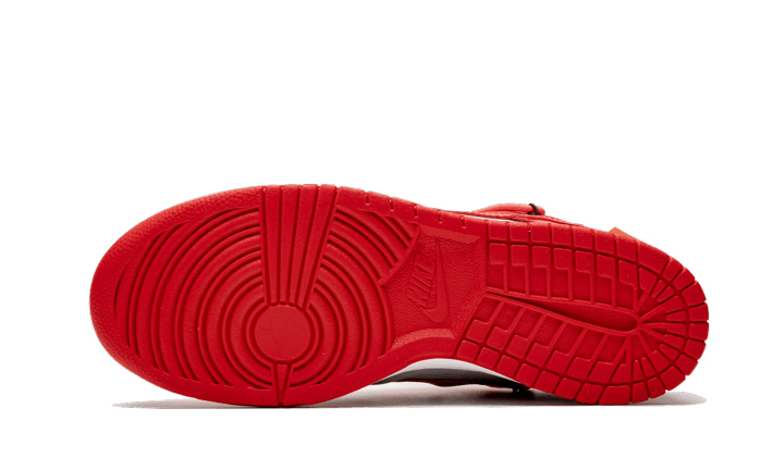 100% Oryginalne Dunk Low Off-White University Red - widok z tyłu - 1305.00 PLN