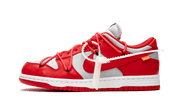 Nike Dunk Low Off-White University Red biało-pomarańczowy - widok główny z boku | Saturaise.com