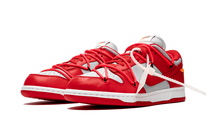 Kup oryginalne Dunk Low Off-White University Red CT0856-600 - widok z drugiego boku - Sneakersy