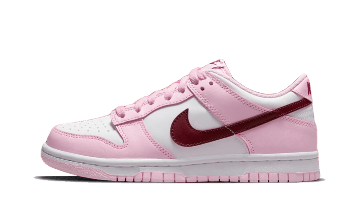 Nike Dunk Low Pink Red White biały-czerwony - widok główny z boku | Saturaise.com
