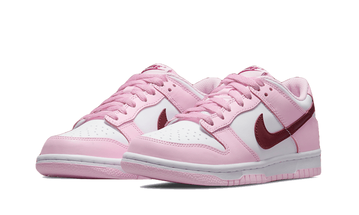 Kup oryginalne Dunk Low Pink Red White CW1590-601 - widok z drugiego boku - Sneakersy