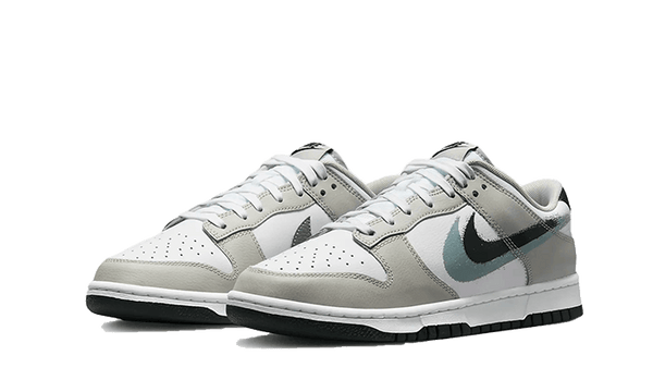 Dunk Low Stencil Swoosh - Kup oryginalne Dunk Low Stencil Swoosh FD0661-100 - widok z drugiego boku - Sneakersy