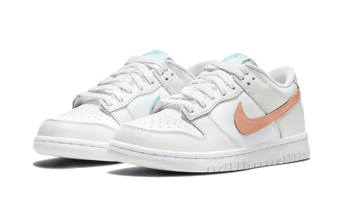 Kup oryginalne Dunk Low White Bone Peach Aqua CW1590-101 - widok z drugiego boku - Sneakersy