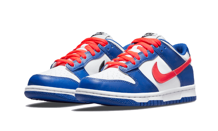 Kup oryginalne Dunk Low White Royal Red CW1590-104 - widok z drugiego boku - Sneakersy