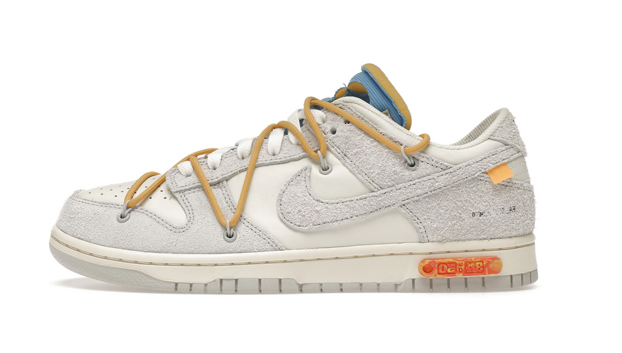 Nike Dunk Low Off-White Lot 34 biało-pomarańczowy - widok główny z boku | Saturaise.com