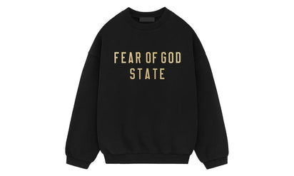 Essentials Fear of God Essentials Fleece Crewneck Black czarny - widok główny z boku | Saturaise.com
