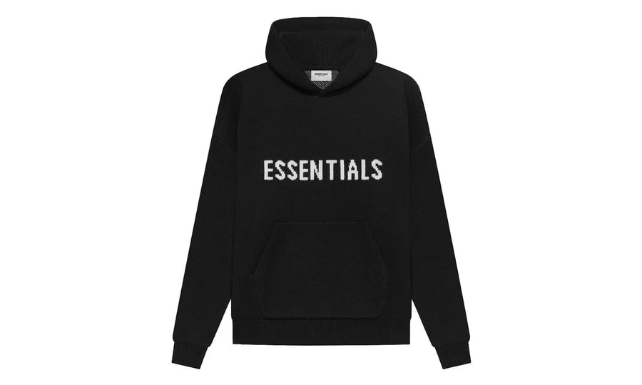 Essentials Fear of God Essentials Knit Pullover Hoodie (SS21) Black czarny - widok główny z boku | Saturaise.com
