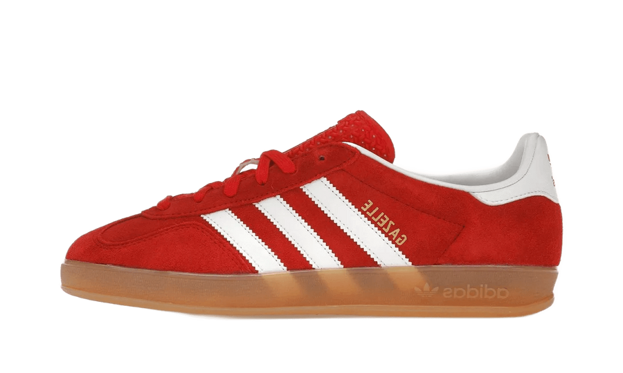 Adidas Gazelle Indoor Better Scarlet biały-czerwony - widok główny z boku | Saturaise.com