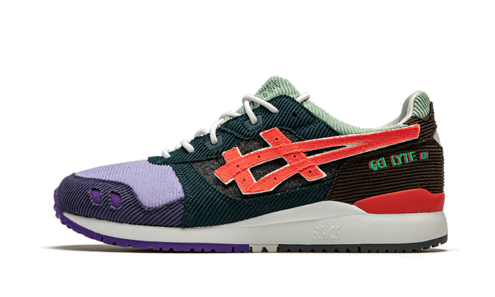 Asics Gel-Lyte III Sean Wotherspoon Atmos niebieski-zielony - widok główny z boku | Saturaise.com