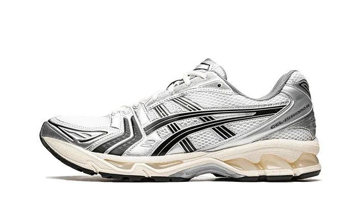 New Balance Asics Gel-Kayano 14 JJJJound Silver Black czarny-biały - widok główny z boku | Saturaise.com