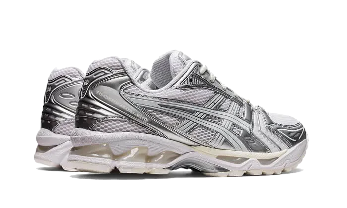 Buty New Balance Asics Gel-Kayano 14 JJJJound Silver White - widok z przodu - Rozmiary EU