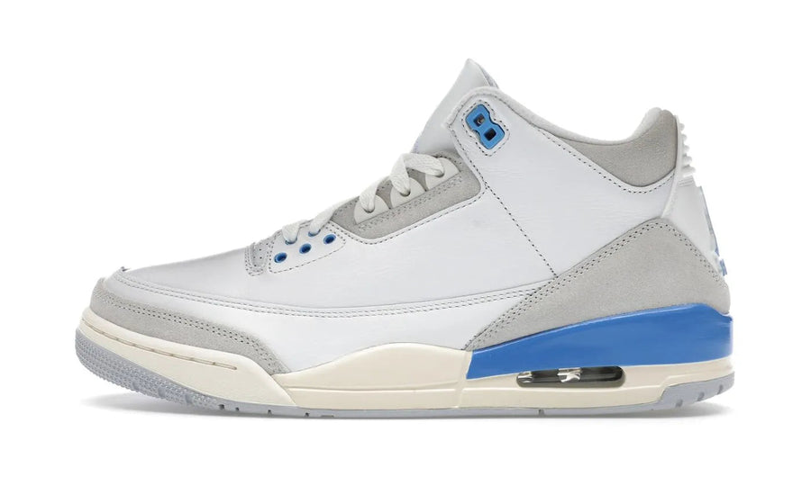 Air Jordan Air Jordan 3 Retro Lucky Shorts biały-niebieski - widok główny z boku | Saturaise.com