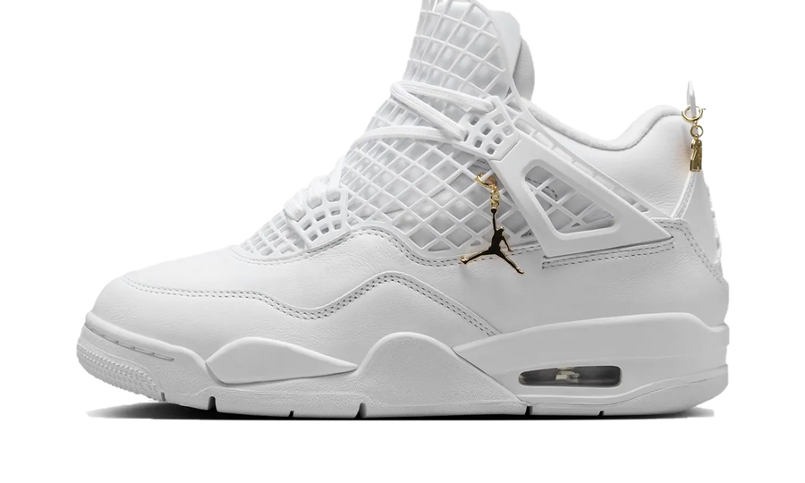 Air Jordan Air Jordan 4 Retro Net White biały-zielony - widok główny z boku | Saturaise.com