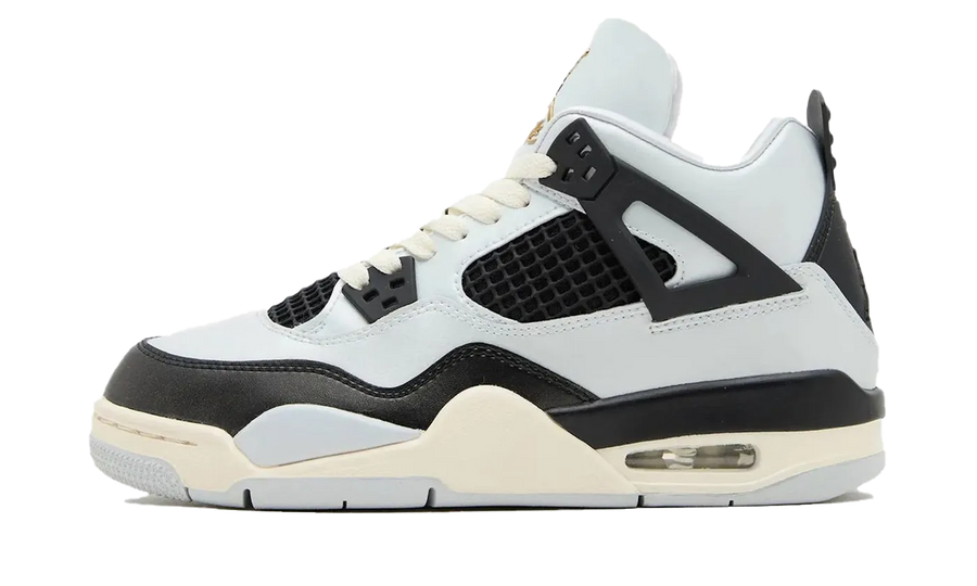Air Jordan Air Jordan 4 Retro Platinum Gold czarny-biały - widok główny z boku | Saturaise.com