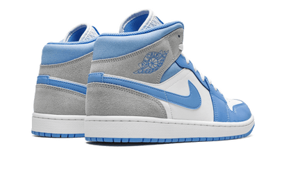 Buty Air Jordan Air Jordan 1 Mid University Blue Grey - widok z przodu - Rozmiary EU
