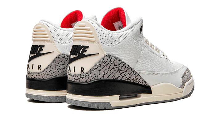 100% Oryginalne Air Jordan 3 Retro White Cement Reimagined - widok z tyłu - 1269.00 PLN
