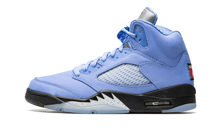 Air Jordan Air Jordan 5 UNC University Blue niebiesko-biały - widok główny z boku | Saturaise.com