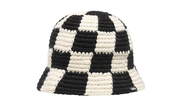 Kapelusz bucket Stussy Checker Knit Stussy White/Black