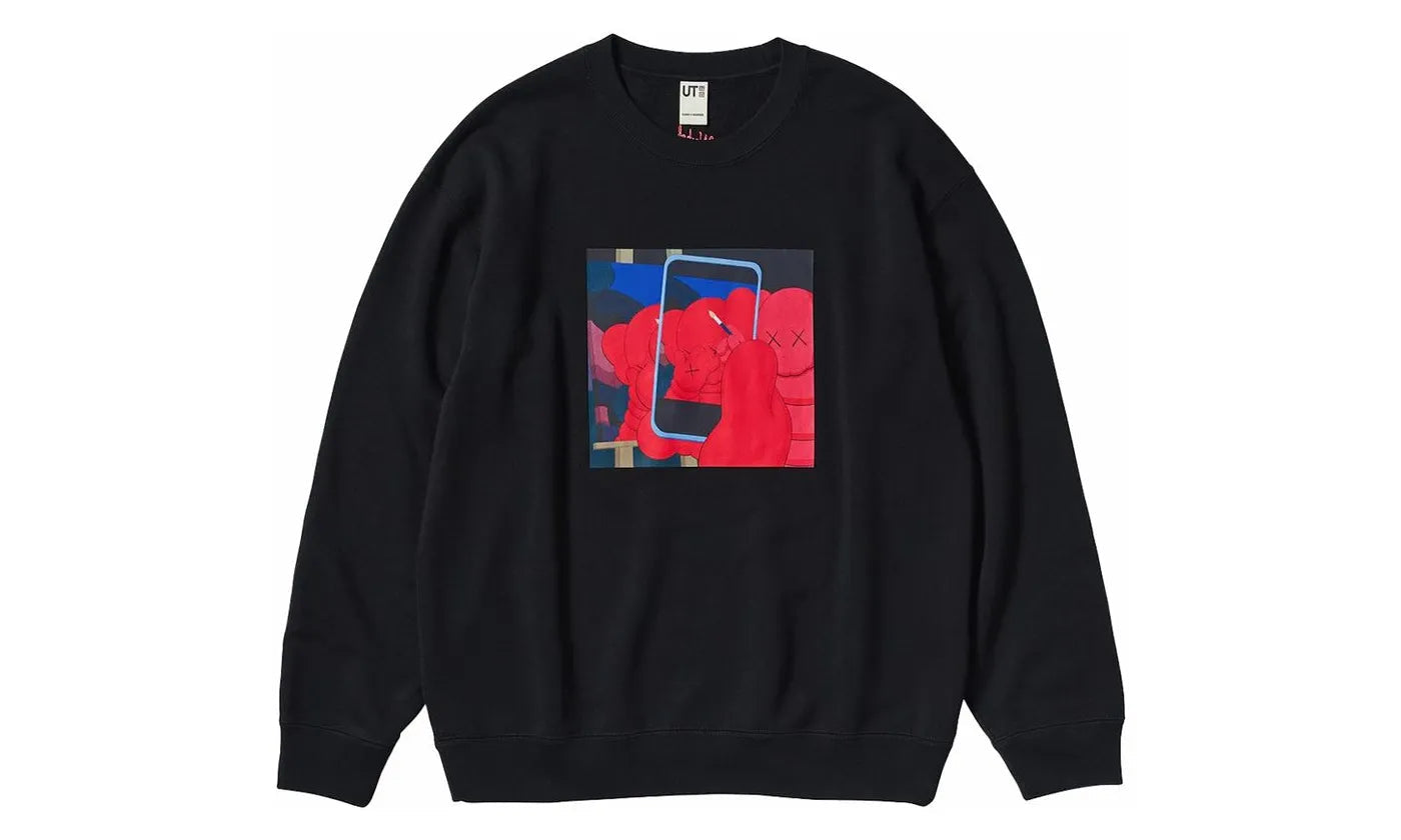 KAWS x Uniqlo Warhol Graphic 476119 Sweatshirt Black - widok główny z boku - Kolekcjonerska figurka