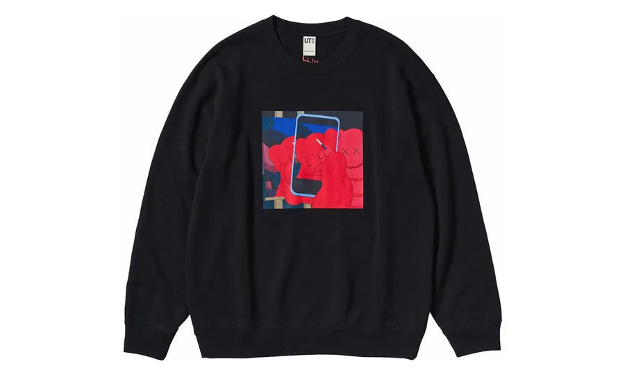 KAWS x Uniqlo Warhol Graphic 476119 Sweatshirt Black - widok główny z boku - Kolekcjonerska figurka