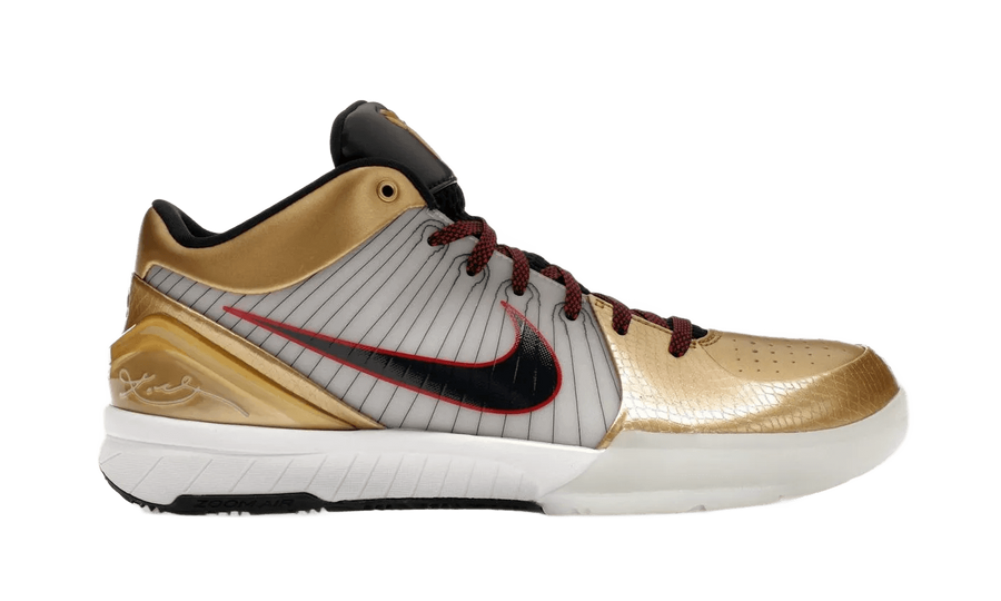 Kup oryginalne Kobe 4 Protro Gold Medal (2024) FQ3544-100 - widok z drugiego boku - Sneakersy