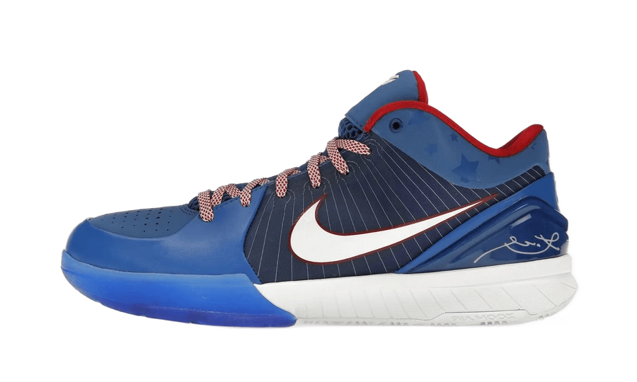 Yeezy Kobe 4 Protro Philly (2024) czarno-niebieski - widok główny z boku | Saturaise.com