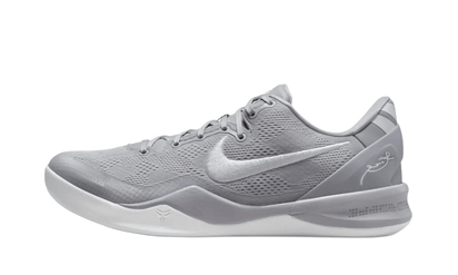 Nike Kobe 8 Protro Wolf Grey biały-szary - widok główny z boku | Saturaise.com