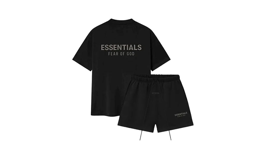 Komplet Fear of God Essentials Classic Jet Black SS25 Summer Set