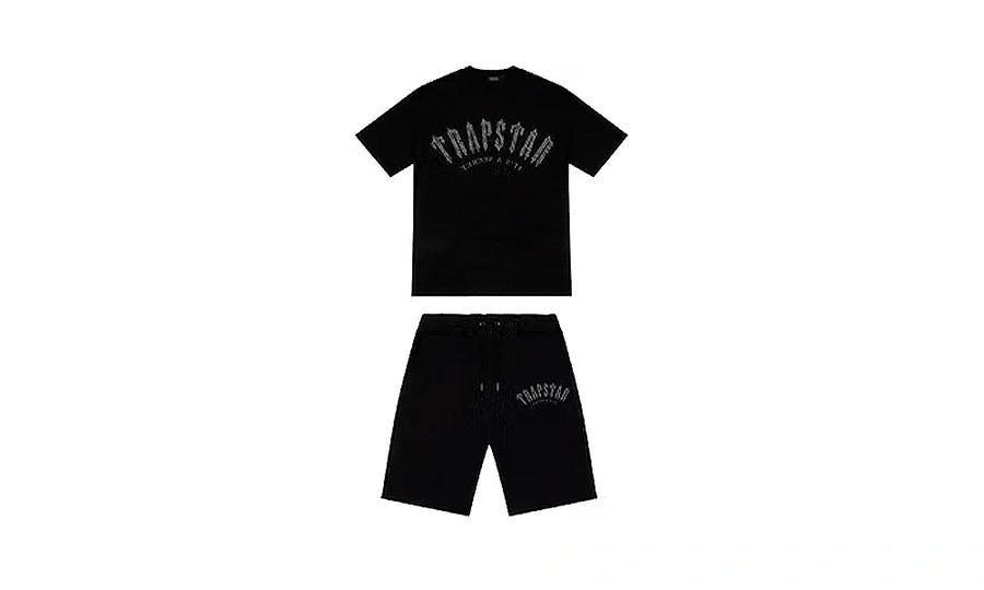 Komplet Trapstar Irongate Camo Shorts Set – Black/Black