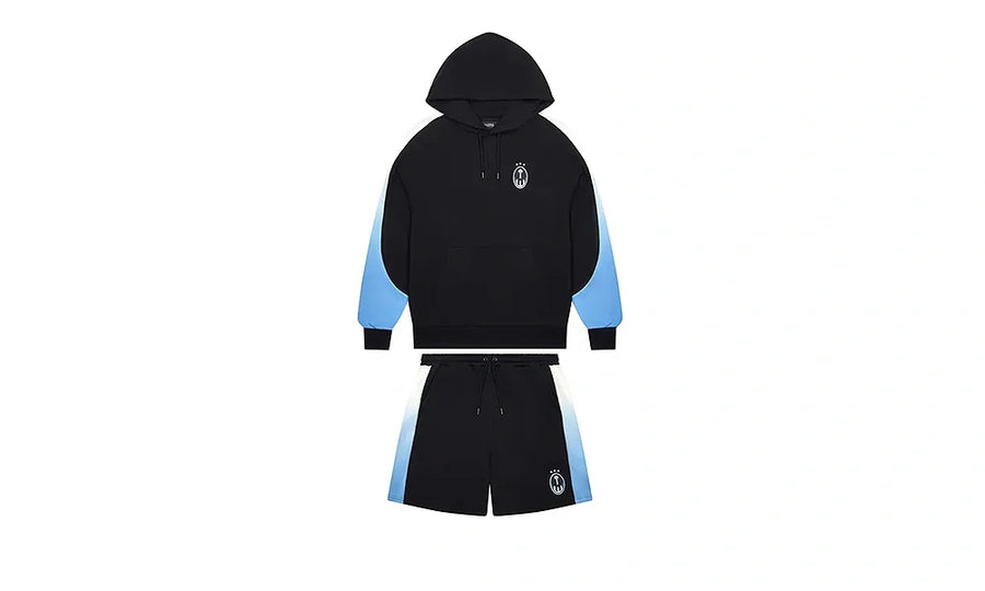 Komplet z krótkimi spodenkami Set Trapstar Arch Irongate Block Sleeve Black/Blue