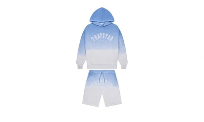 Komplet z krótkimi spodenkami Set Trapstar Arch Irongate Gradient Blue