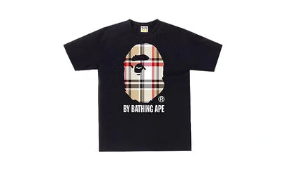 Koszulka BAPE A Bathing Ape Check by Bathing Black Beige