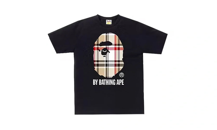 Koszulka BAPE A Bathing Ape Check by Bathing Black Beige