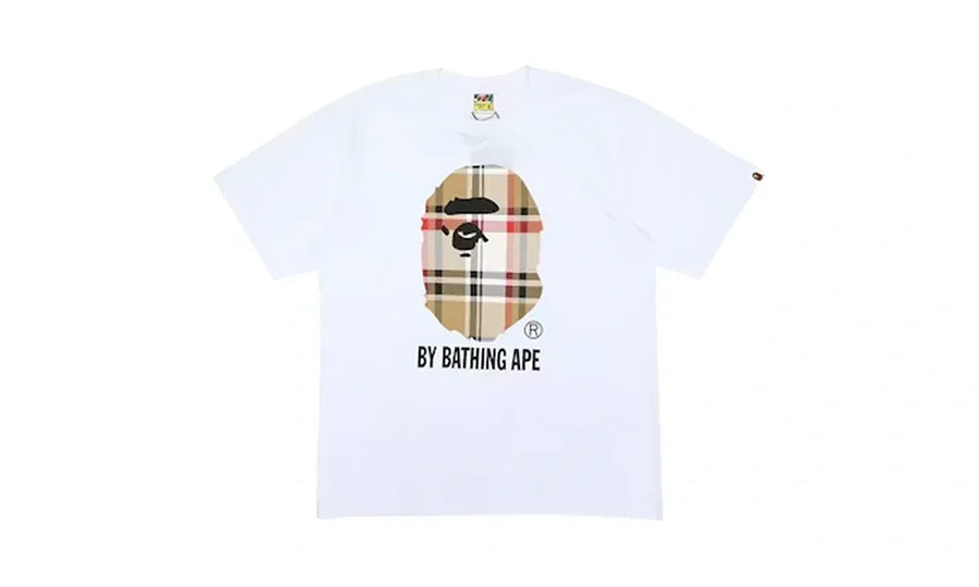 Koszulka BAPE A Bathing Ape Check by Bathing Tee White/Beige