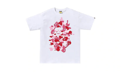 Koszulka BAPE ABC Camo Rebuild Big Ape Head White/Pink