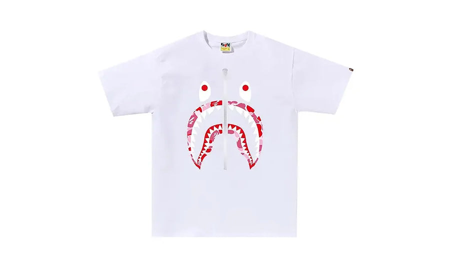 Koszulka BAPE ABC Camo Shark Tee White Pink
