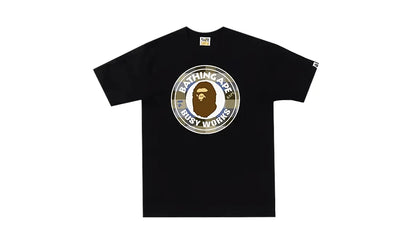 Koszulka BAPE Block Check Busy Works (FW22) Black Beige