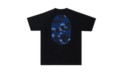 Koszulka BAPE Color Camo Big Ape Head Tee Black Navy - zdjęcie 2