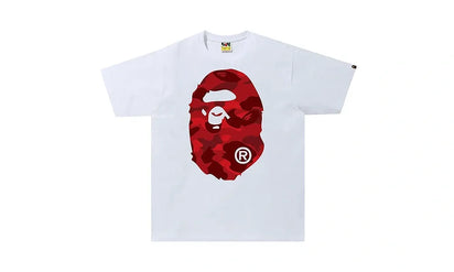 Koszulka Bape Color Camo Big Ape Head Tee White Red