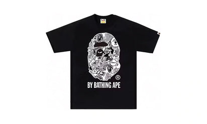 Koszulka BAPE Comic Art Ape Head Black
