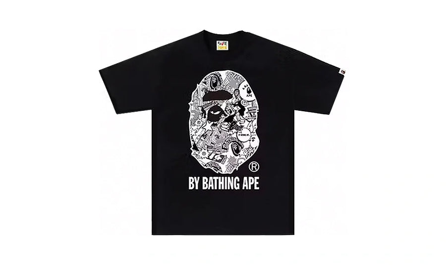 Koszulka BAPE Comic Art Ape Head Black