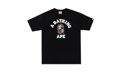 Koszulka BAPE Snake College Black Beige