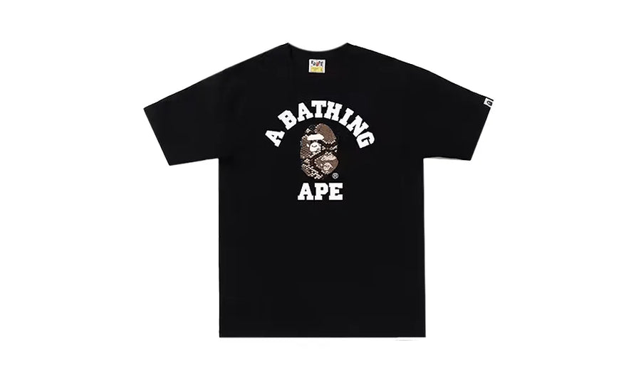 Koszulka BAPE Snake College Black Beige
