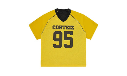 Koszulka Corteiz 95 Reversible Mesh Jersey Black / Yellow