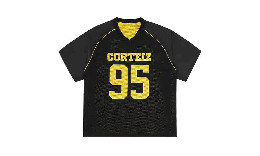 Koszulka Corteiz 95 Reversible Mesh Jersey Black / Yellow - zdjęcie 2
