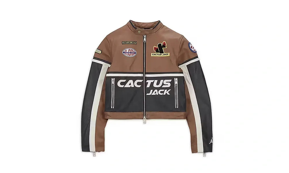 Kurtka Air Jordan x Travis Scott Cactus Jack Leather Jacket Archaeo Brown (W)