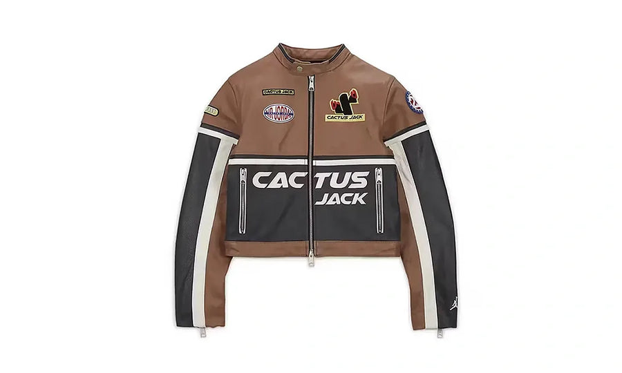 Kurtka Air Jordan x Travis Scott Cactus Jack Leather Jacket Archaeo Brown (W)