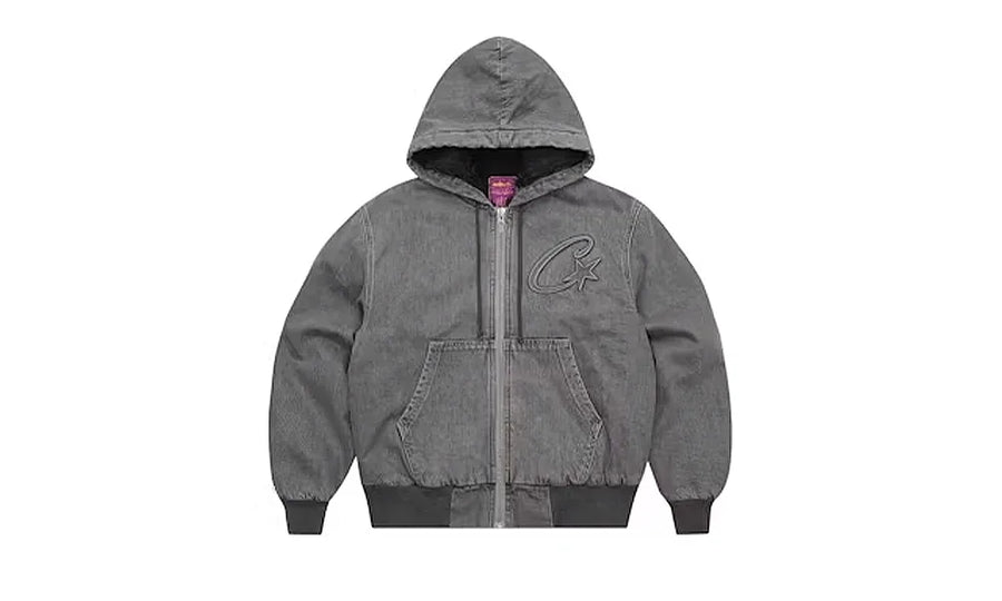 Kurtka Corteiz Embossed C-Star Denim Work Grey