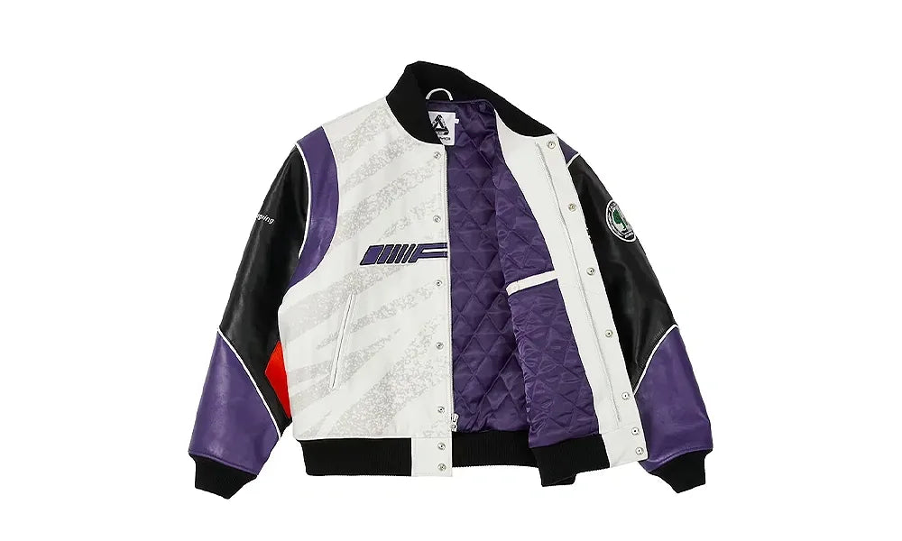 Kurtka Palace Leather White/Purple - zdjęcie 3