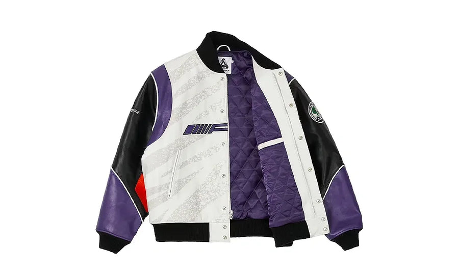 Kurtka Palace Leather White/Purple - zdjęcie 3